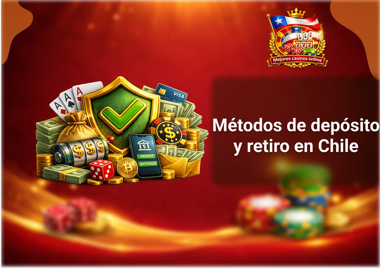 Métodos de depósito y retiro en casinos online en Chile con tarjetas billeteras y criptomonedas